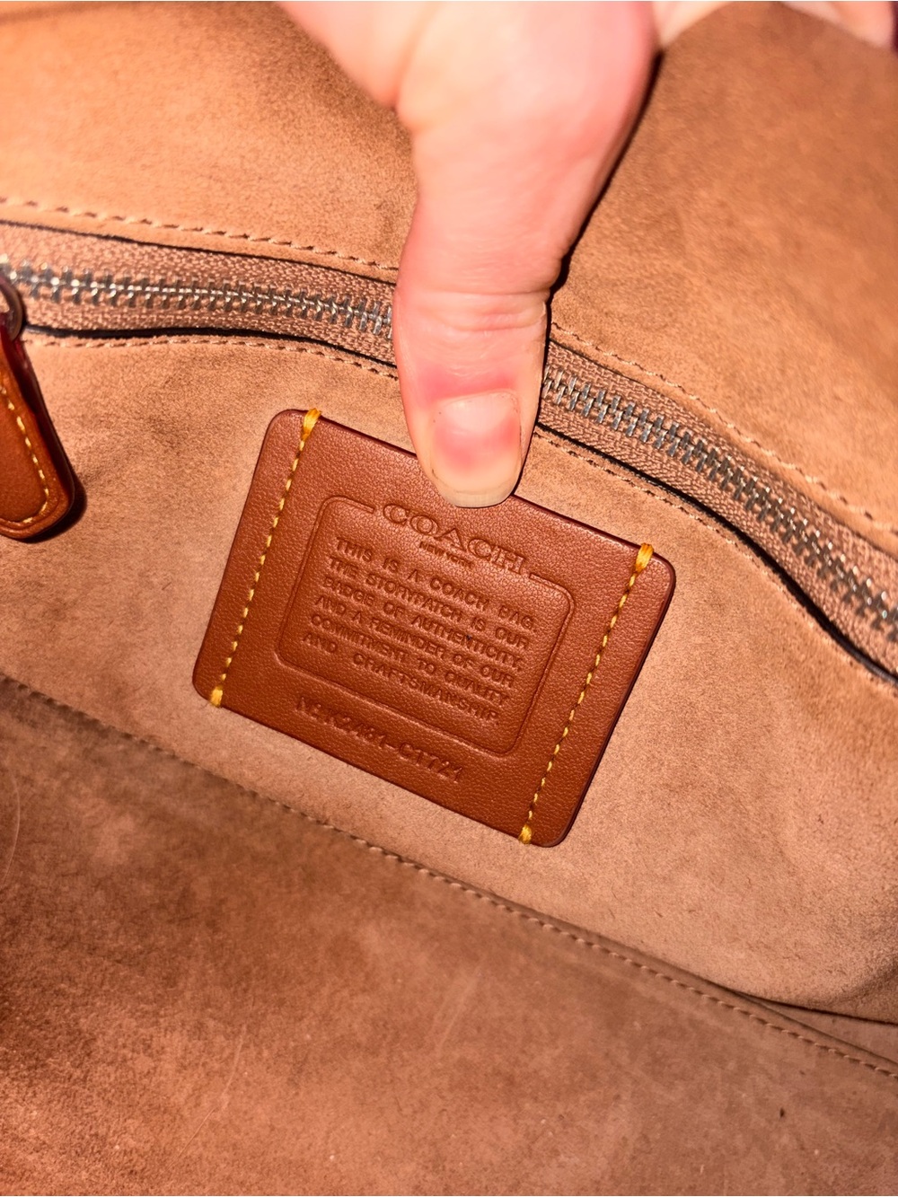 Coach Western Tabby in color Maple - Picture 10 of 13